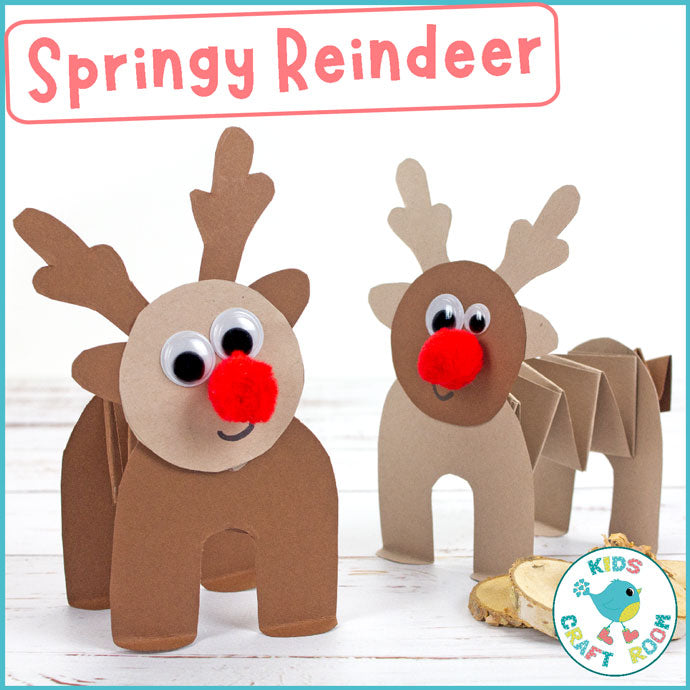 Cardboard Tube Reindeer Craft - Kids Craft Room