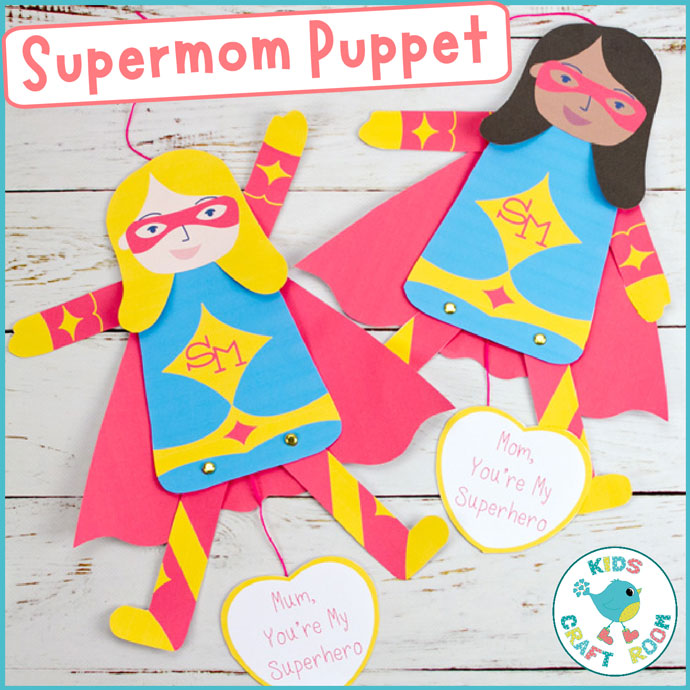 Creative and Personalized Mother's Day Superhero Theme Gift Made by Kids!